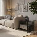 Ermano Glass  bed side table
